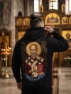 Свети Никола Чудотворац црни дукс – леђа
