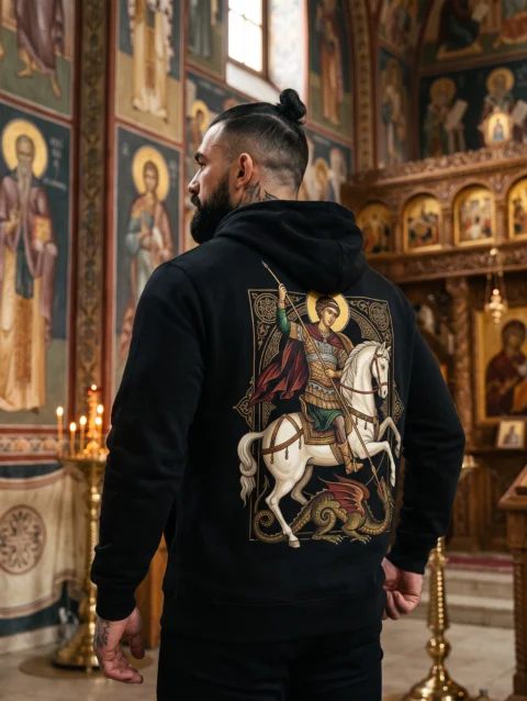 Свети Георгије Победоносац црни дукс – леђа